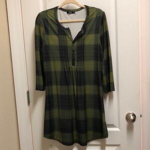 Lily Green and Black Plaid Tunic